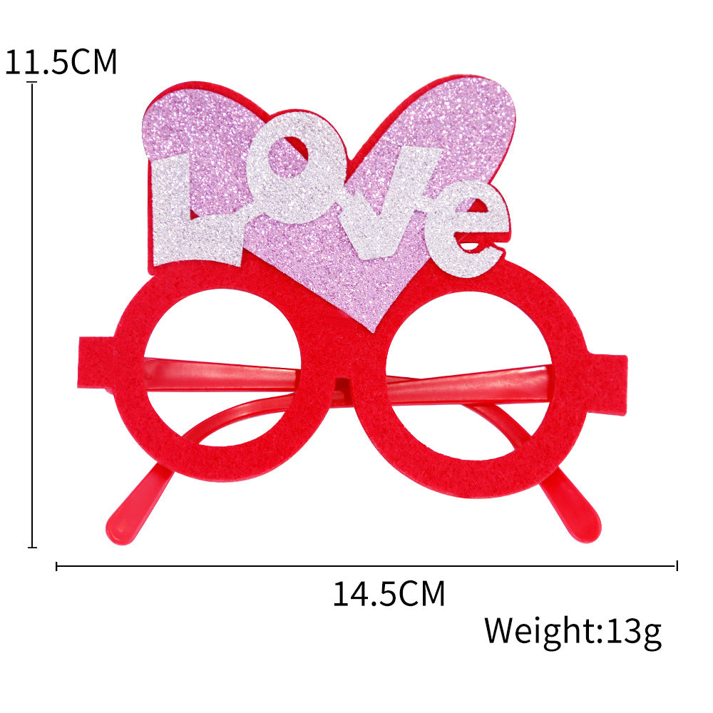 Wholesale Valentine's Day Glasses Party Party Decorations Love Love Party Glasses Photo Props